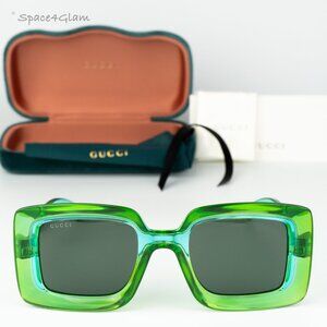 BRAND NEW Gucci GG1718S 003 Green Women Square Sunglasses GG 1718S